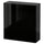 BESTÅ - BESTÅ Wall-mounted cabinet combination, black-brown/Selsviken black, 60x22x64 cm