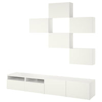 BESTÅ - TV storage combination, white/Lappviken, 240x42x230 cm - best price from Maltashopper.com 79476820