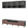 BESTÅ TV storage combination, dark grey Sindvik/Hjortviken/Stubbarp brown, 240x42x230 cm