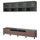 BESTÅ TV storage combination, dark grey Sindvik/Hjortviken/Stubbarp brown, 240x42x230 cm