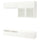 BESTÅ TV storage combination/glass doors, white/Lappviken white clear glass, 240x42x231 cm