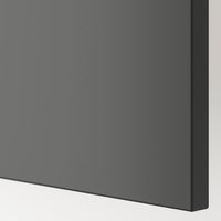 BESTÅ - TV storage combination/glass doors, dark grey Lappviken/Fällsvik anthracite, 300x42x193 cm - best price from Maltashopper.com 09556052