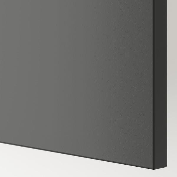 BESTÅ - TV storage combination/glass doors, dark grey Lappviken/Fällsvik anthracite, 300x42x211 cm - best price from Maltashopper.com 59507907