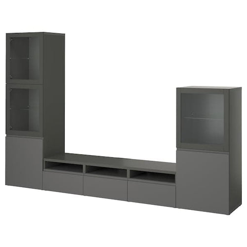 BESTÅ - TV storage combination/glass doors, 300x42x193 cm