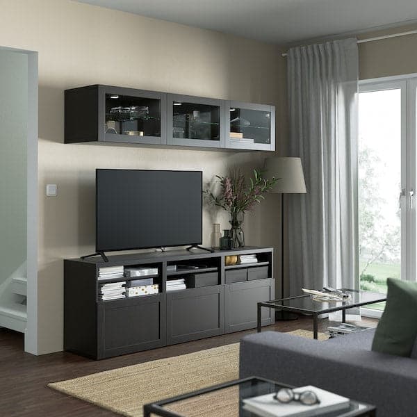 BESTÅ - TV/Glass combination , 180x42x192 cm - best price from Maltashopper.com 69410368