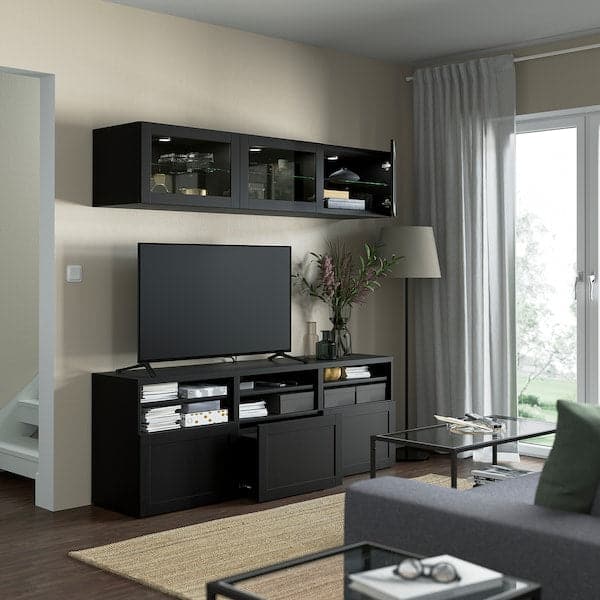 BESTÅ - TV/Glass combination , 180x42x192 cm - best price from Maltashopper.com 69410368