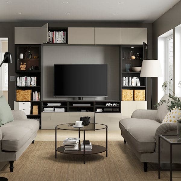 BESTÅ - TV/Glass combination , 300x42x231 cm - best price from Maltashopper.com 39411029