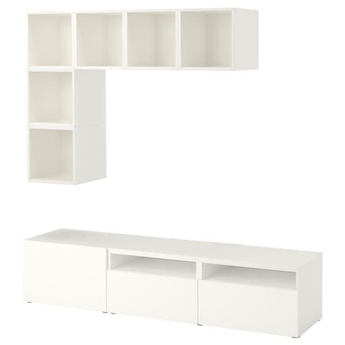 BESTÅ / EKET - Cabinet combination for TV, white, 180x42x170 cm
