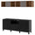 BESTÅ / EKET - BESTÅ / EKET Cabinet combination for TV, black-brown dark grey/walnut effect, 210x42x220 cm