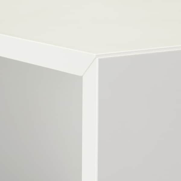 BESTÅ / EKET - TV bench, white/Selsviken/Nannarp high-gloss/white frosted glass, 180x42x48 cm - best price from Maltashopper.com 39476879