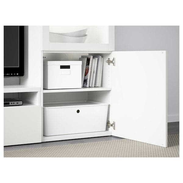 BESTÅ / LACK - TV storage combination, white, 240x42x129 cm - best price from Maltashopper.com 29398684