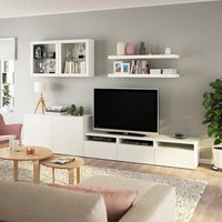 BESTÅ / LACK - TV storage combination, white, 300x42x195 cm - best price from Maltashopper.com 99398690