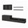 BESTÅ / LACK - BESTÅ / LACK TV storage combination, black-brown, 300x42x195 cm