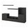 BESTÅ / LACK - BESTÅ / LACK TV storage combination, black-brown, 240x42x129 cm