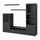 BESTÅ / LACK - BESTÅ / LACK TV storage combination, black-brown, 240x42x193 cm
