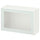 BESTÅ - BESTÅ Shelf unit with glass door, white Glassvik/white/light green frosted glass, 60x22x38 cm