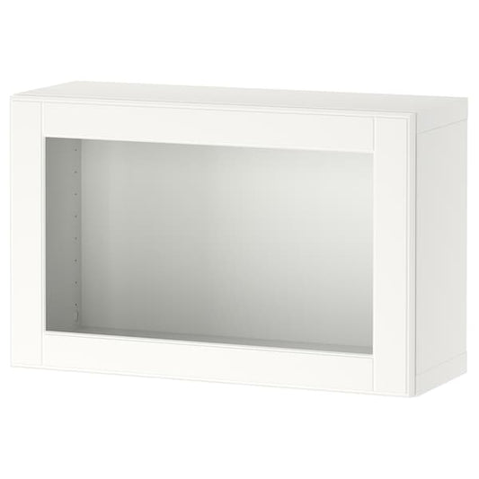 BESTÅ - Shelf unit with glass door, white/Ostvik white, 60x22x38 cm - best price from Maltashopper.com 29424961