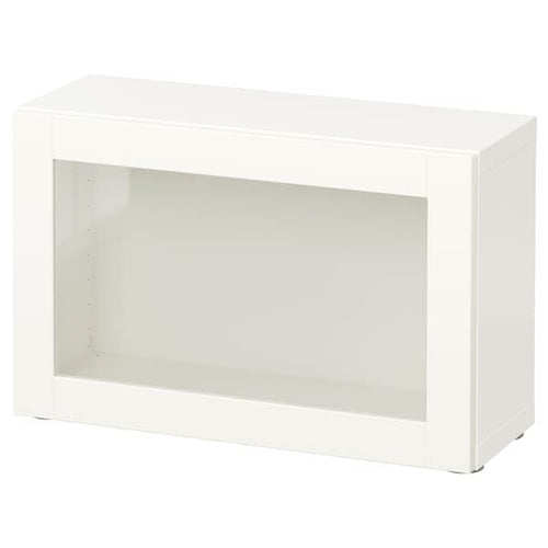 BESTÅ - Shelf unit with glass door, white/Sindvik white clear glass, 60x22x38 cm