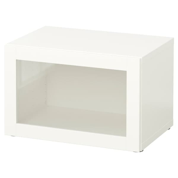 BESTÅ - Shelf unit with glass door, white/Sindvik white clear glass, 60x42x38 cm - best price from Maltashopper.com 99047635