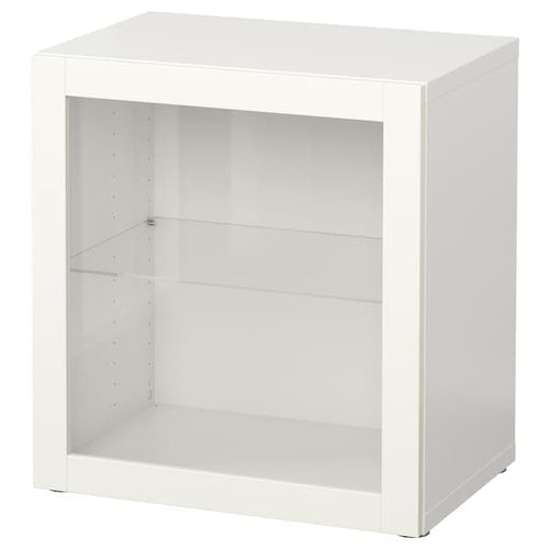 BESTÅ - Shelf unit with glass door, white/Sindvik white clear glass, 60x42x64 cm