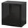 BESTÅ - BESTÅ Shelf unit with glass door, black-brown/Glassvik black/clear glass, 60x42x64 cm