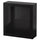 BESTÅ - BESTÅ Shelf unit with glass door, black-brown/Sindvik black-brown clear glass, 60x22x64 cm