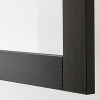 BESTÅ - Shelf unit with glass door, black-brown/Sindvik black-brown clear glass, 60x22x38 cm - best price from Maltashopper.com 39046851