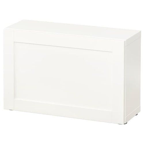 BESTÅ - Shelf unit with door, white/Hanviken white, 60x22x38 cm