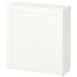BESTÅ shelf unit with door, white/Hanviken white, 60x22x64 cm