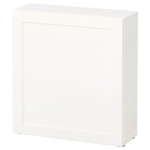 BESTÅ - Shelf unit with door, white/Hanviken white, 60x22x64 cm