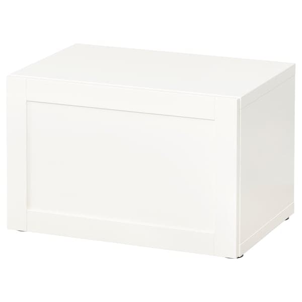 BESTÅ - Shelf unit with door, white/Hanviken white, 60x42x38 cm - best price from Maltashopper.com 69046878