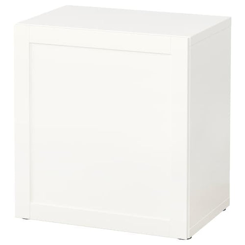 BESTÅ - Shelf unit with door, white/Hanviken white, 60x42x64 cm