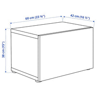 BESTÅ - Shelf unit with door, white/Hanviken white, 60x42x38 cm - best price from Maltashopper.com 69046878