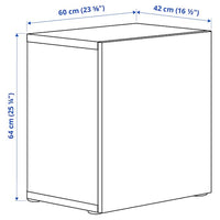 BESTÅ - Shelf unit with door, white/Hedeviken oak veneer, 60x42x64 cm - best price from Maltashopper.com 79425005