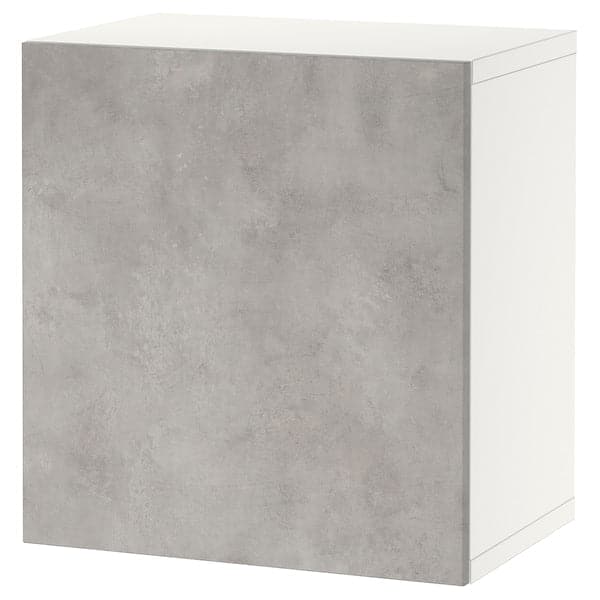 BESTÅ - Shelf unit with door, white/Kallviken light grey, 60x42x64 cm - best price from Maltashopper.com 99425009