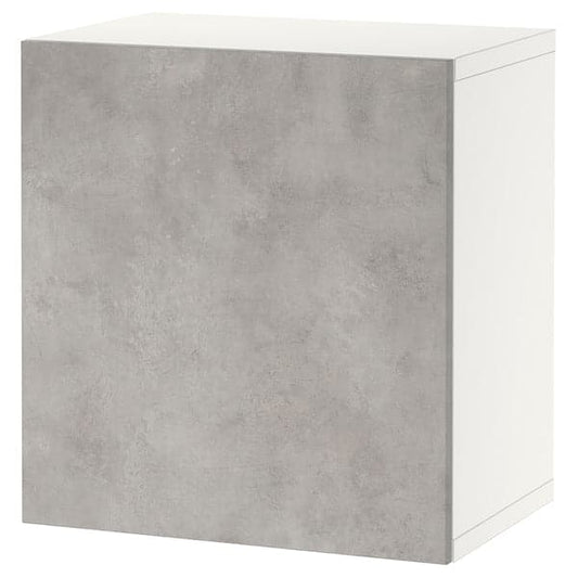 BESTÅ - Shelf unit with door, white/Kallviken light grey, 60x42x64 cm - best price from Maltashopper.com 99425009