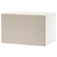 BESTÅ - Shelf unit with door, white/Lappviken light grey-beige, 60x42x38 cm - best price from Maltashopper.com 29424999