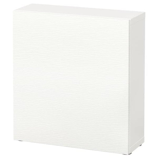 BESTÅ - Shelf unit with door, white/Laxviken white, 60x22x64 cm - best price from Maltashopper.com 89046641