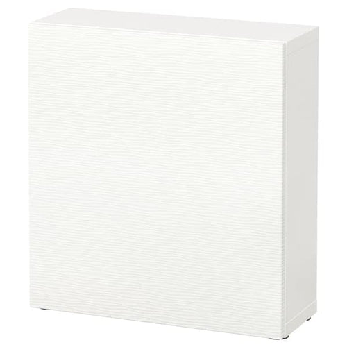 BESTÅ - Shelf unit with door, white/Laxviken white, 60x22x64 cm
