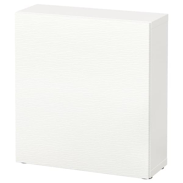 BESTÅ - Shelf unit with door, white/Laxviken white, 60x22x64 cm