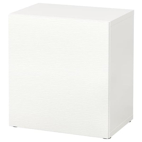 BESTÅ - Shelf unit with door, white/Laxviken white, 60x42x64 cm