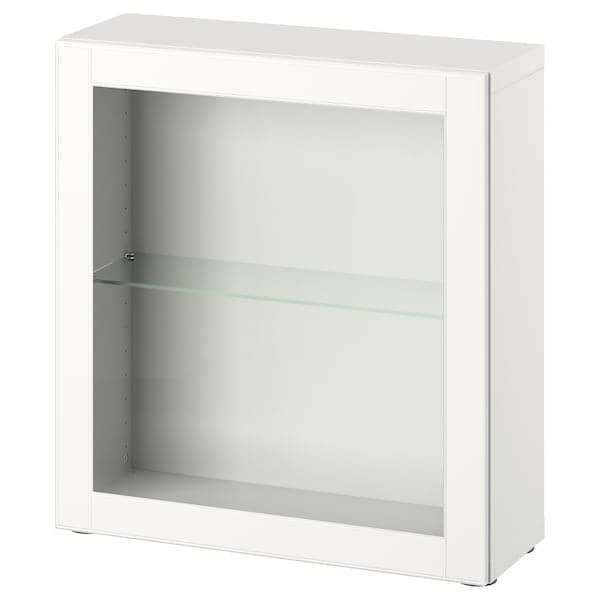 BESTÅ - Shelf unit with door, white/Ostvik white, 60x22x64 cm - best price from Maltashopper.com 59424974