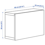 BESTÅ shelf unit with door, white/Sindvik light grey/beige, 60x22x38 cm