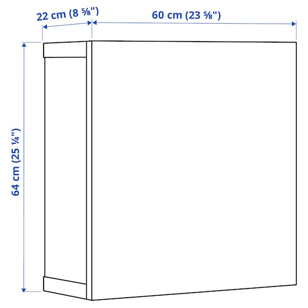 BESTÅ - Shelf unit with door, white/Smeviken white, 60x22x64 cm - best price from Maltashopper.com 19424971