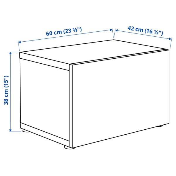 BESTÅ - Shelf unit with door, dark grey/Lappviken dark grey, 60x42x38 cm - best price from Maltashopper.com 39535770