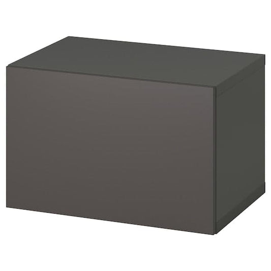 Ikea BESTÅ - Shelf unit with door, dark grey/Lappviken dark grey, 60x42x38 cm
