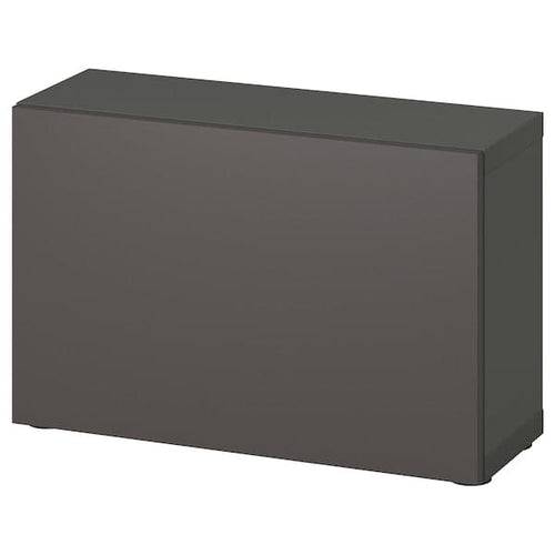 BESTÅ - Shelf unit with door, dark grey/Lappviken dark grey, 60x22x38 cm