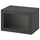 BESTÅ - BESTÅ Shelf unit with door, dark grey/Sindvik dark grey, 60x42x38 cm