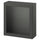 BESTÅ - BESTÅ Shelf unit with door, dark grey/Sindvik dark grey, 60x22x64 cm