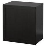 BESTÅ shelf unit with door, black-brown/Hanviken black-brown, 60x42x64 cm